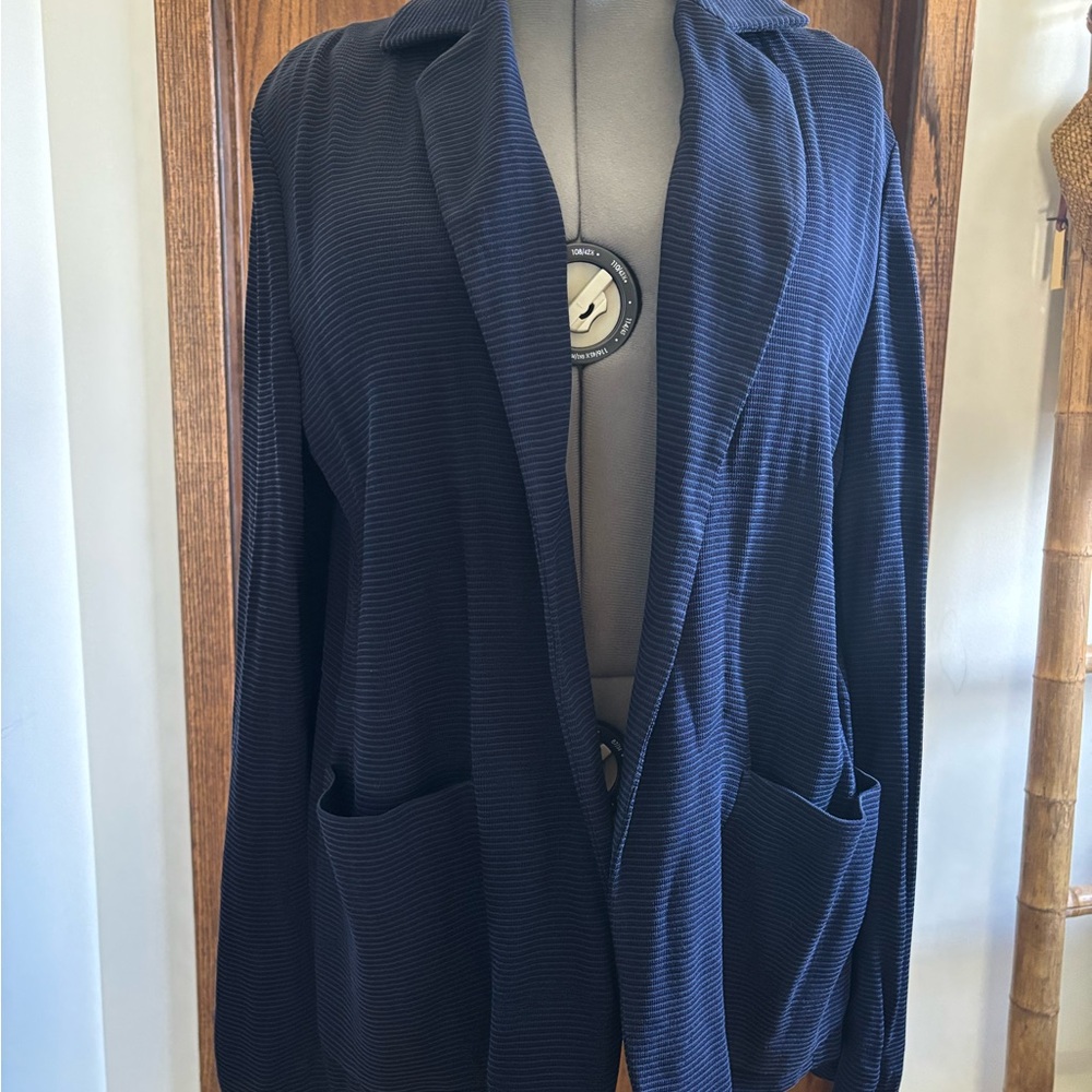 GUC INNOVATIVE MARNI Unstructured Open Blue Jacket IT 44 US 10